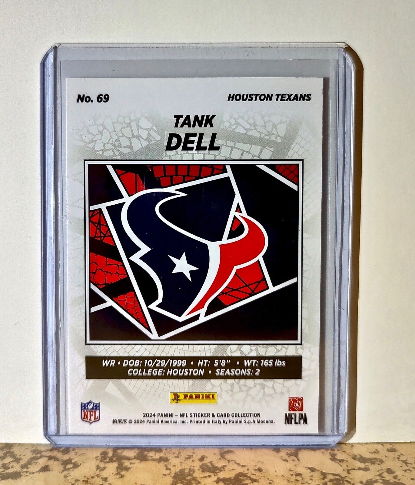 Tank Dell 2024 Panini NFL #69 Sticker Card Houston Texans