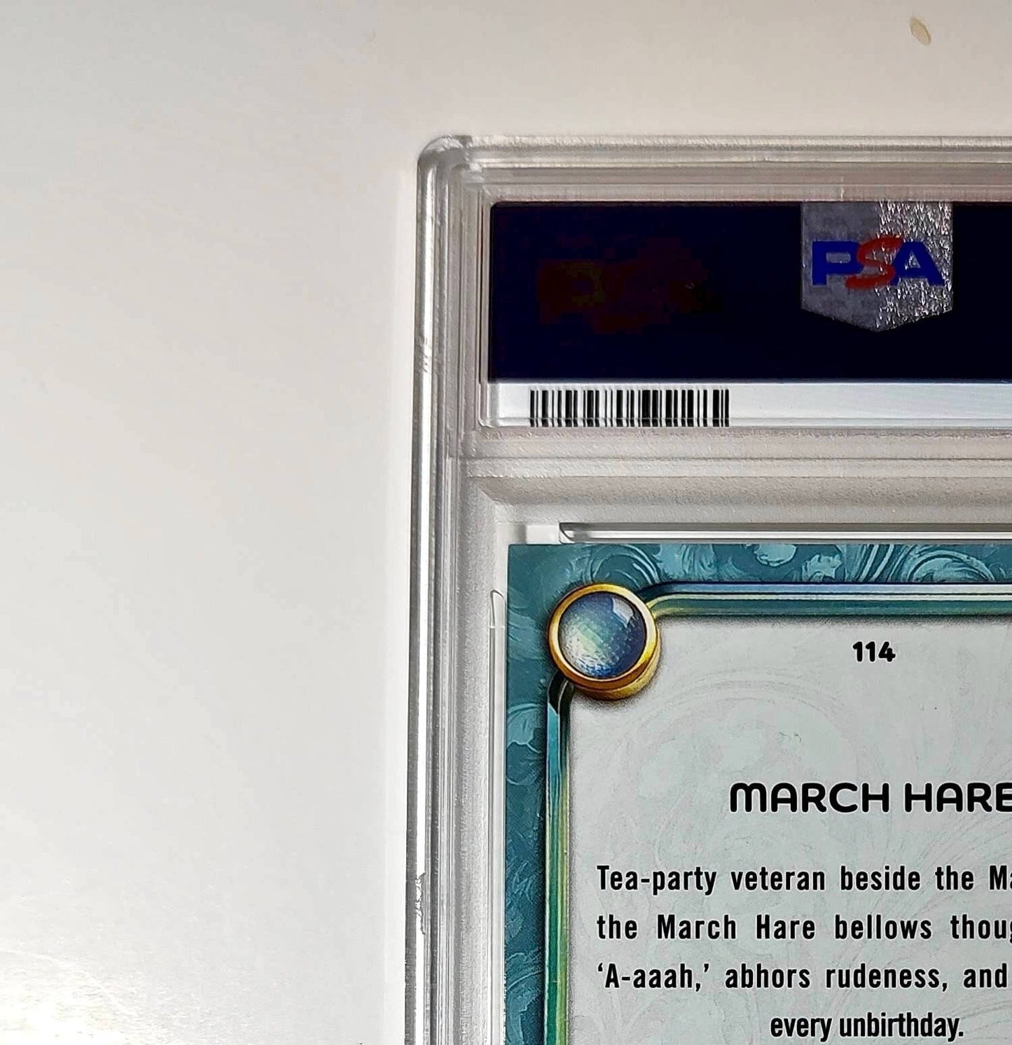 March Hare 2025 Topps Disney Wonder #114 Diamond Card Alice in Wonderland PSA 9