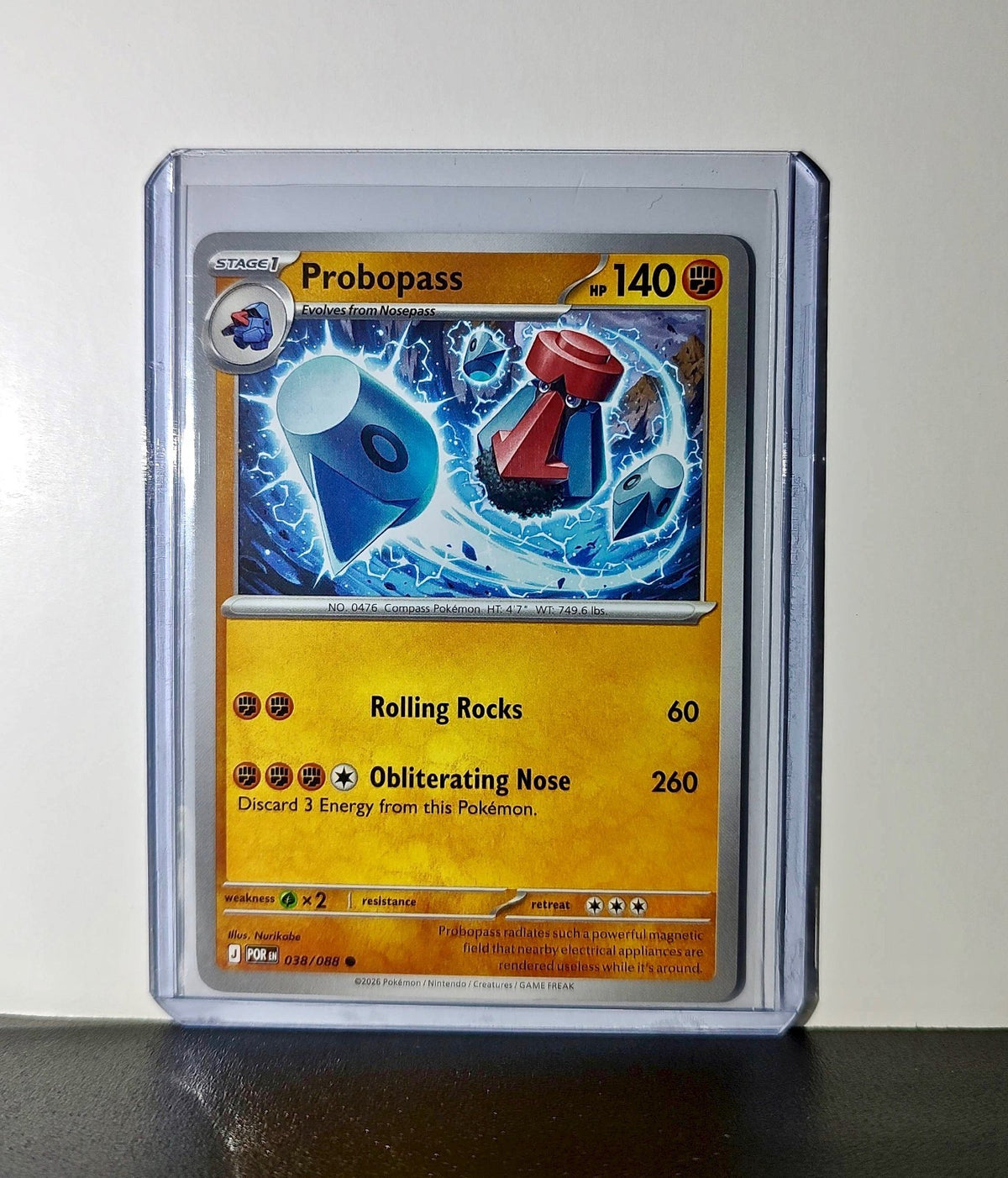 Pokemon Probopass HP140 Stage 1 Fighting 38/88 2025 Perfect Order Mega Evolution