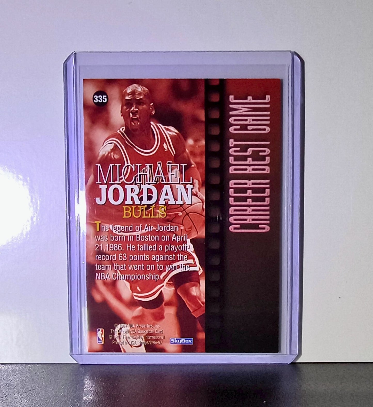 Michael Jordan 1996-97 Hoops Career Best Game #335 Basketball Card Chicago Bulls