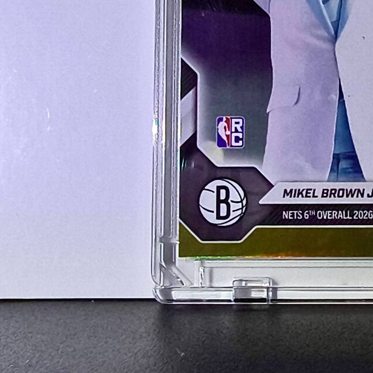 Mikel Brown Jr. Rookie 2026-27 Topps NBA Draft Night Gold Foil 15/50 Card Nets