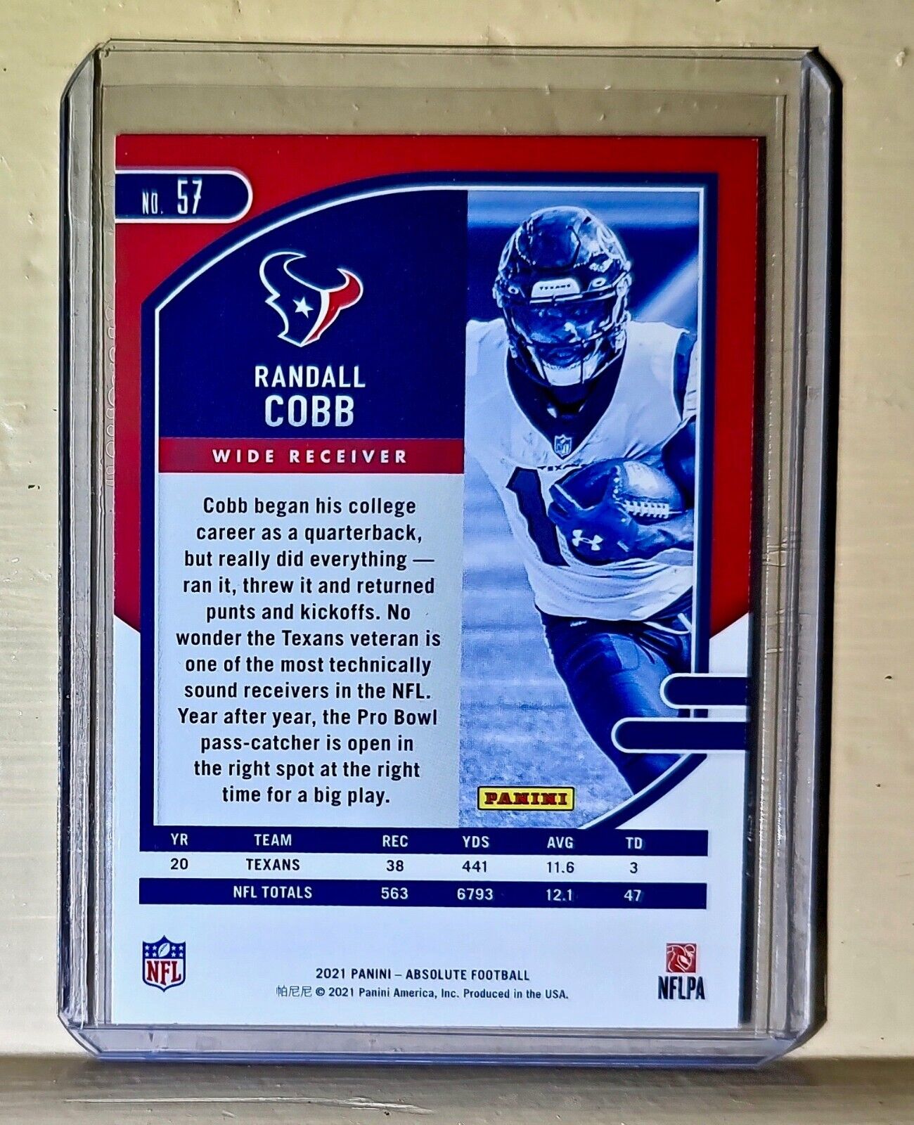 Randall Cobb 2021 Panini NFL Absolute Football #57 Card Texans