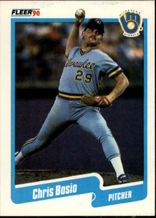 1990 Chris Bosio Fleer Baseball Card #316