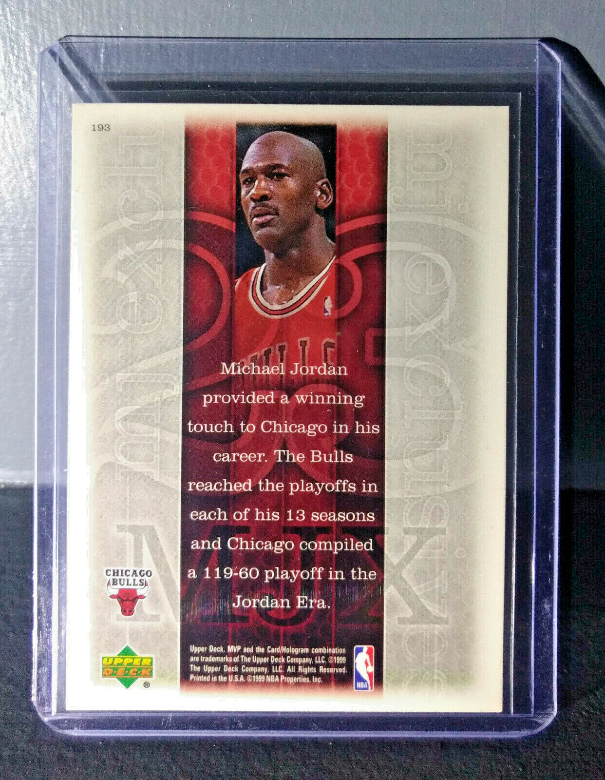 1999-2000 Upper Deck MVP Michael Jordan #193 Basketball Card