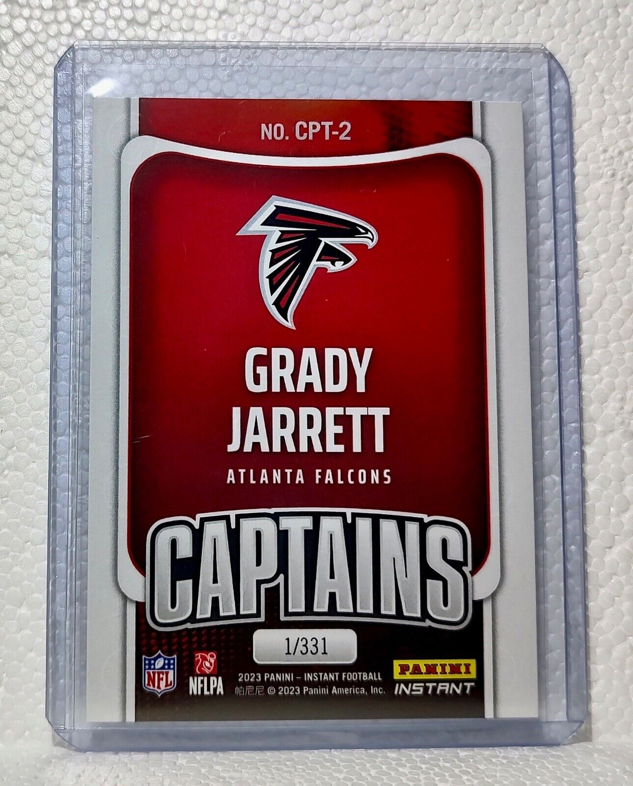 Grady Jarrett 2023 Panini NFL Captain #2 Football Card Atlanta Falcons 1/331