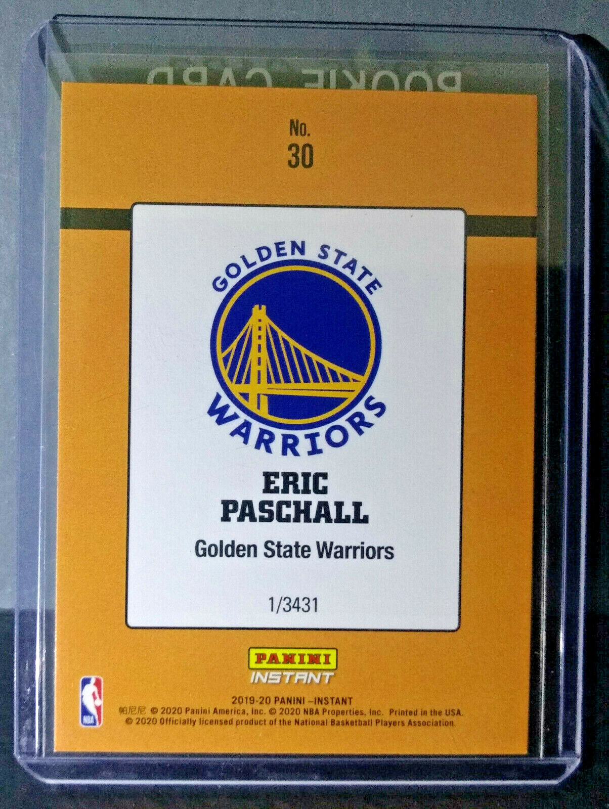 Eric Paschall 2019-2020 Panini NBA #30 Rated Rookie Retro Card 1/3431