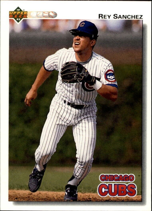 Rey Sanchez 1992 Upper Deck MLB #562 Rookie Baseball Card Chicago Cubs