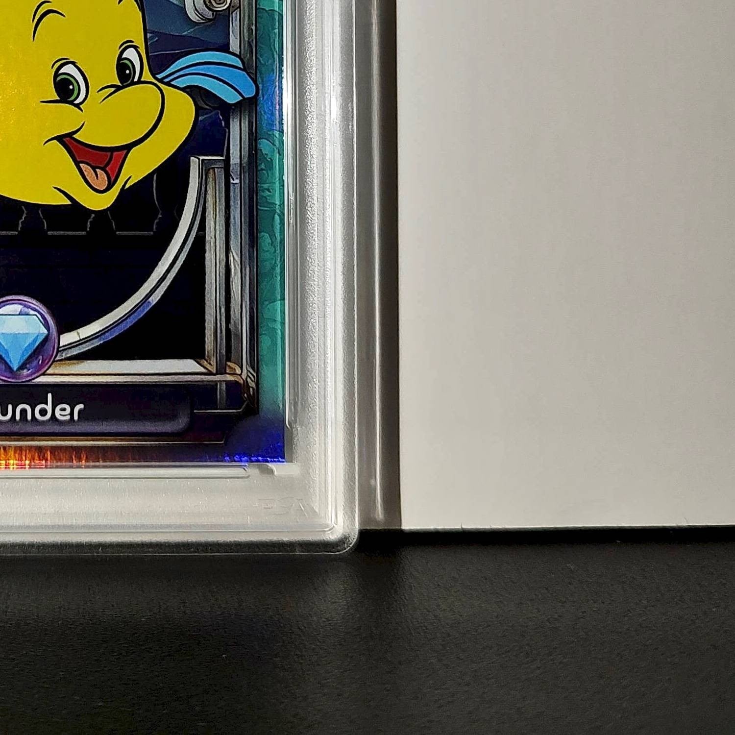 Flounder 2025 Topps Disney Wonder #122 Diamond Card The Little Mermaid PSA 7