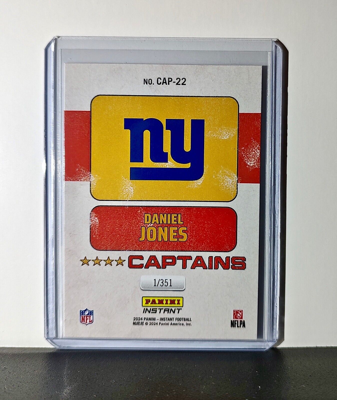 Daniel Jones 2024 Panini Captains NFL #22 Card New York Giants 1/351