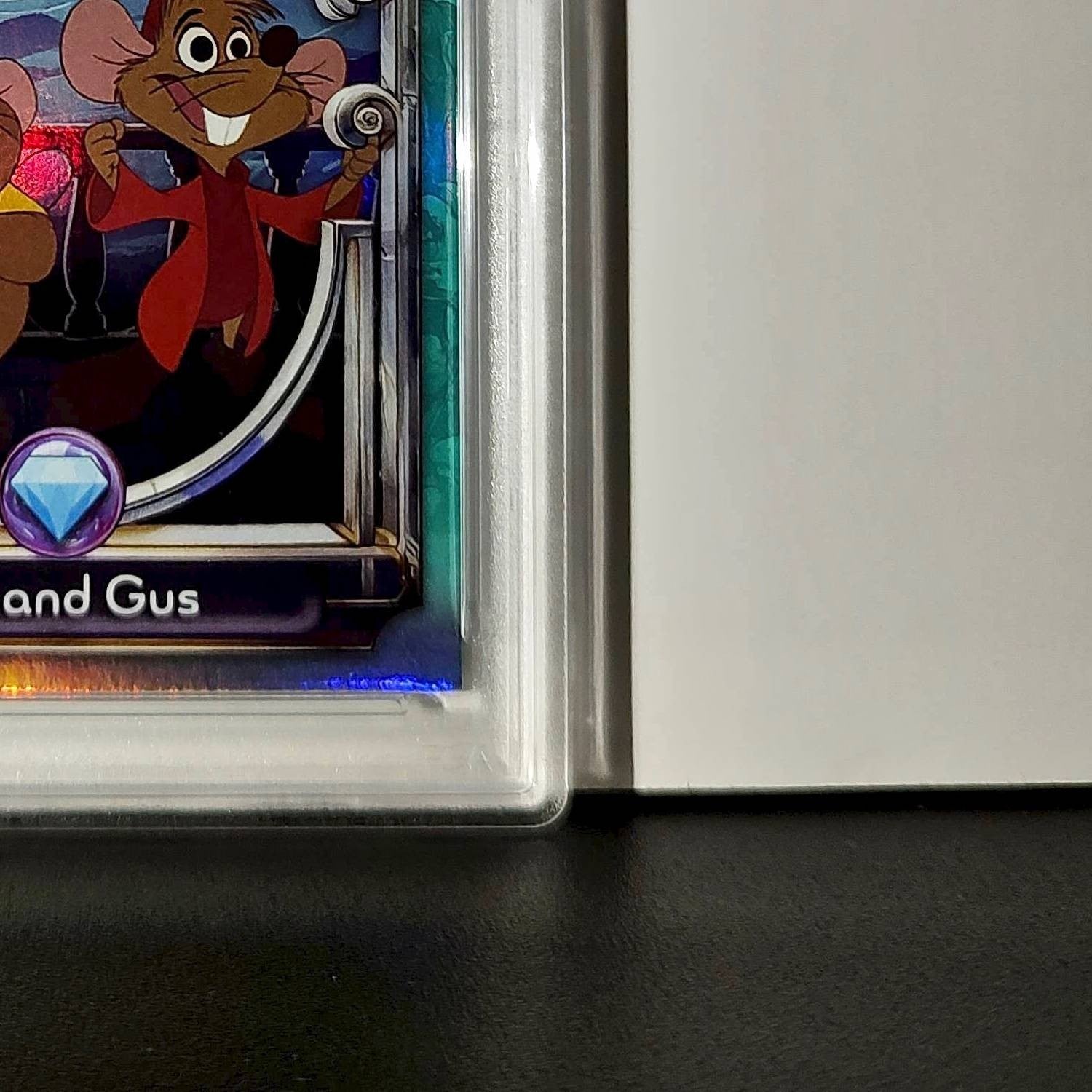 Jaq and Gus 2025 Topps Disney Wonder #111 Diamond Card Cinderella PSA 8