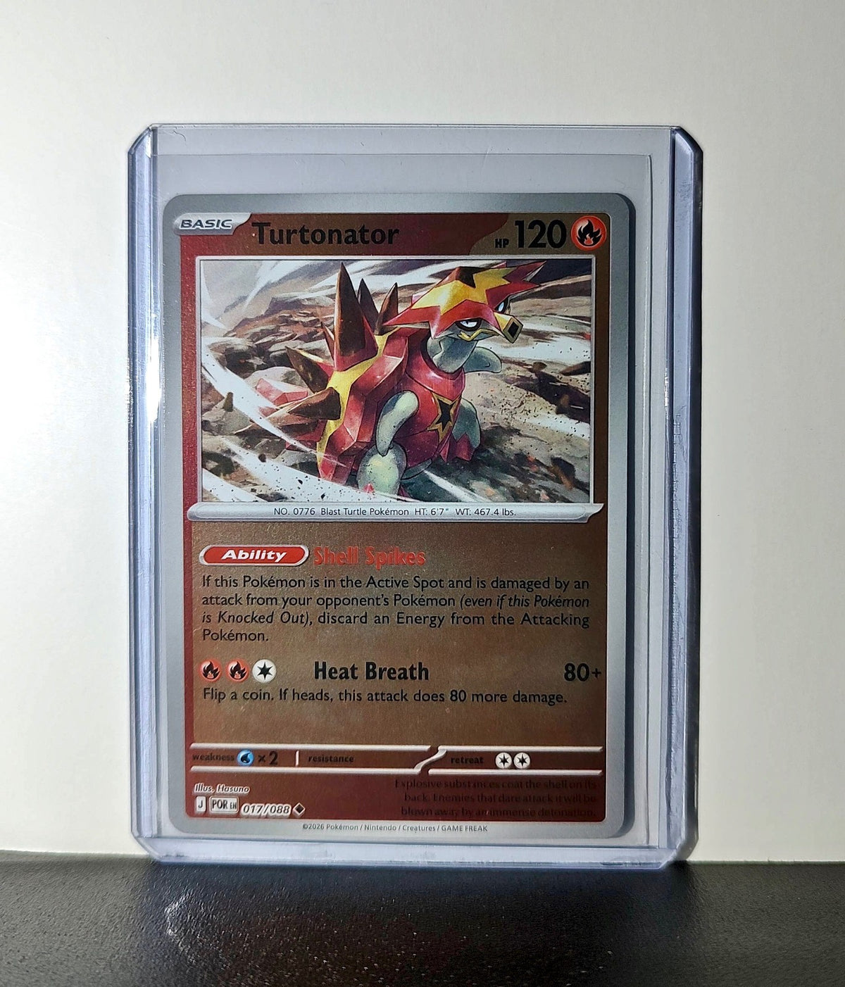 Pokemon Turtonator HP120 Basic Fire 017/088 2025 Perfect Order Mega Evolution