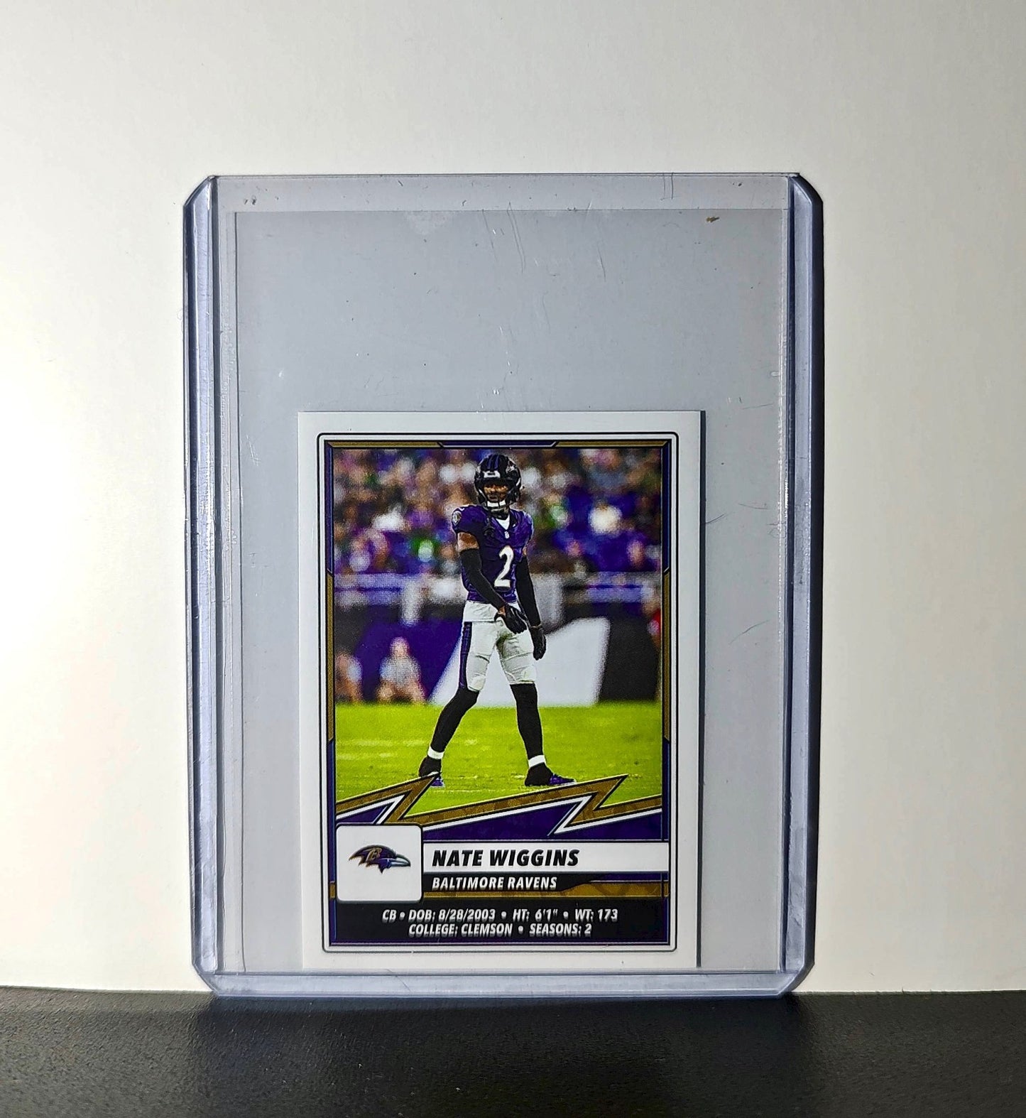 Nate Wiggins 2025 Panini NFL #115 Sticker Baltimore Ravens