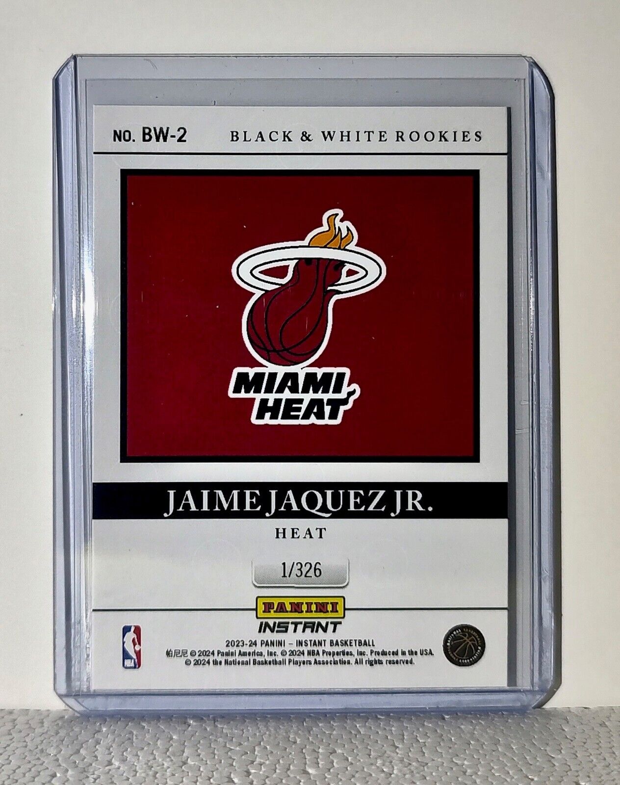 Jaime Jaquez Jr. 2023-24 Panini NBA #2 Black and White Rookies Card 1/326