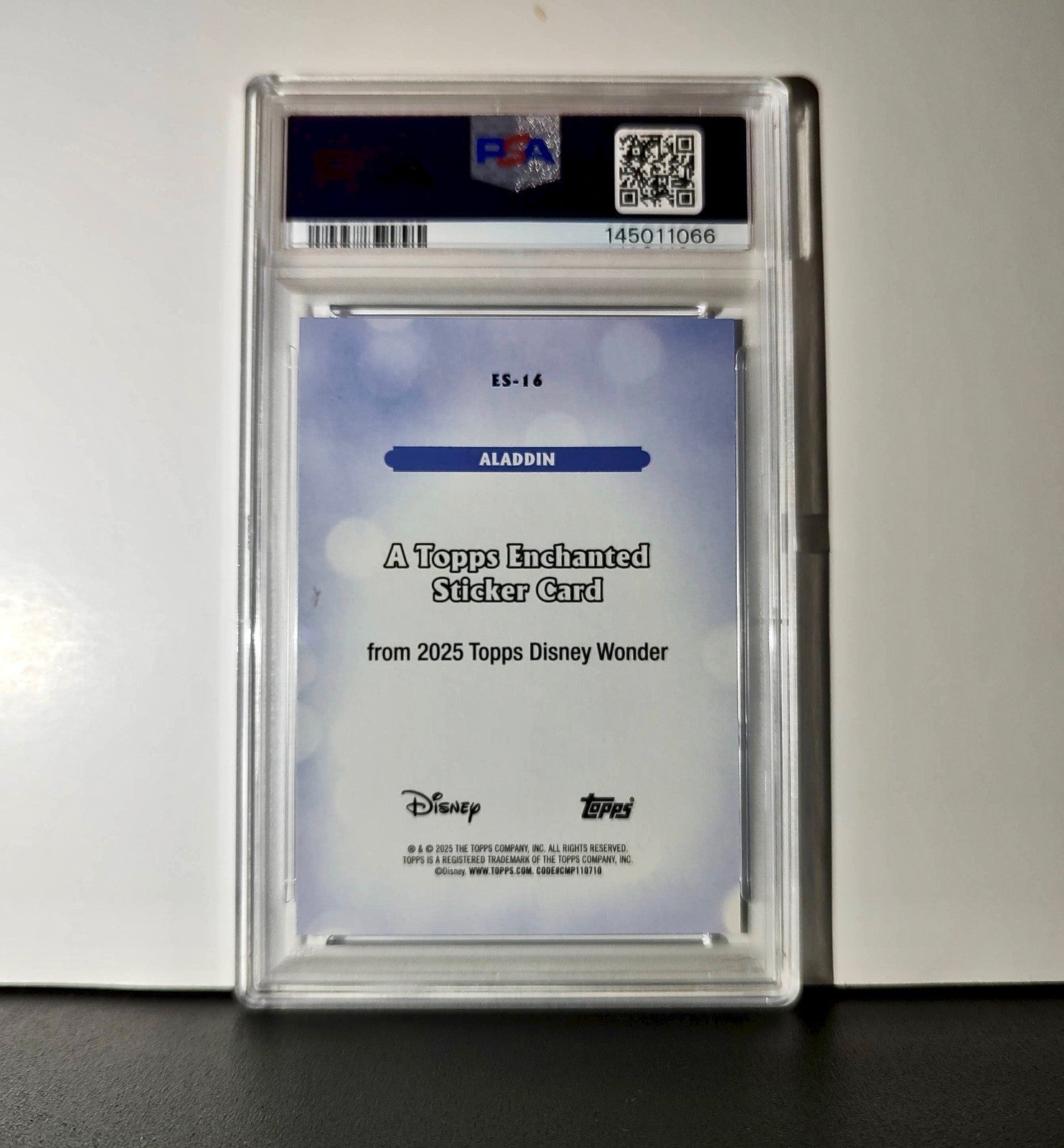 Aladdin 2025 Topps Disney #ES-16 Enchanted Sticker Card Aladdin PSA 10