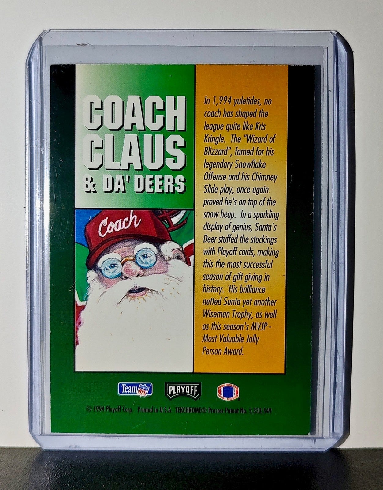 Coach Claus and Da’ Deers 1994 Playoffs NFL Football Card