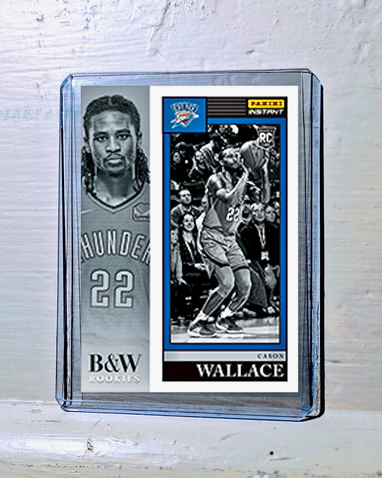 Cason Wallace 2023-24 Panini NBA #12 Black and White Rookies Card 1/326