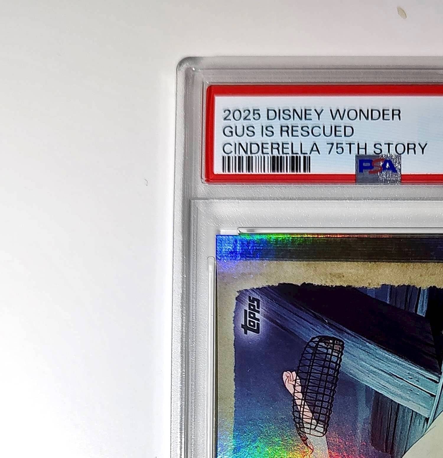 Gus is rescued by Cinderella 2025 Topps Disney #C75-4 Cinderella PSA 9