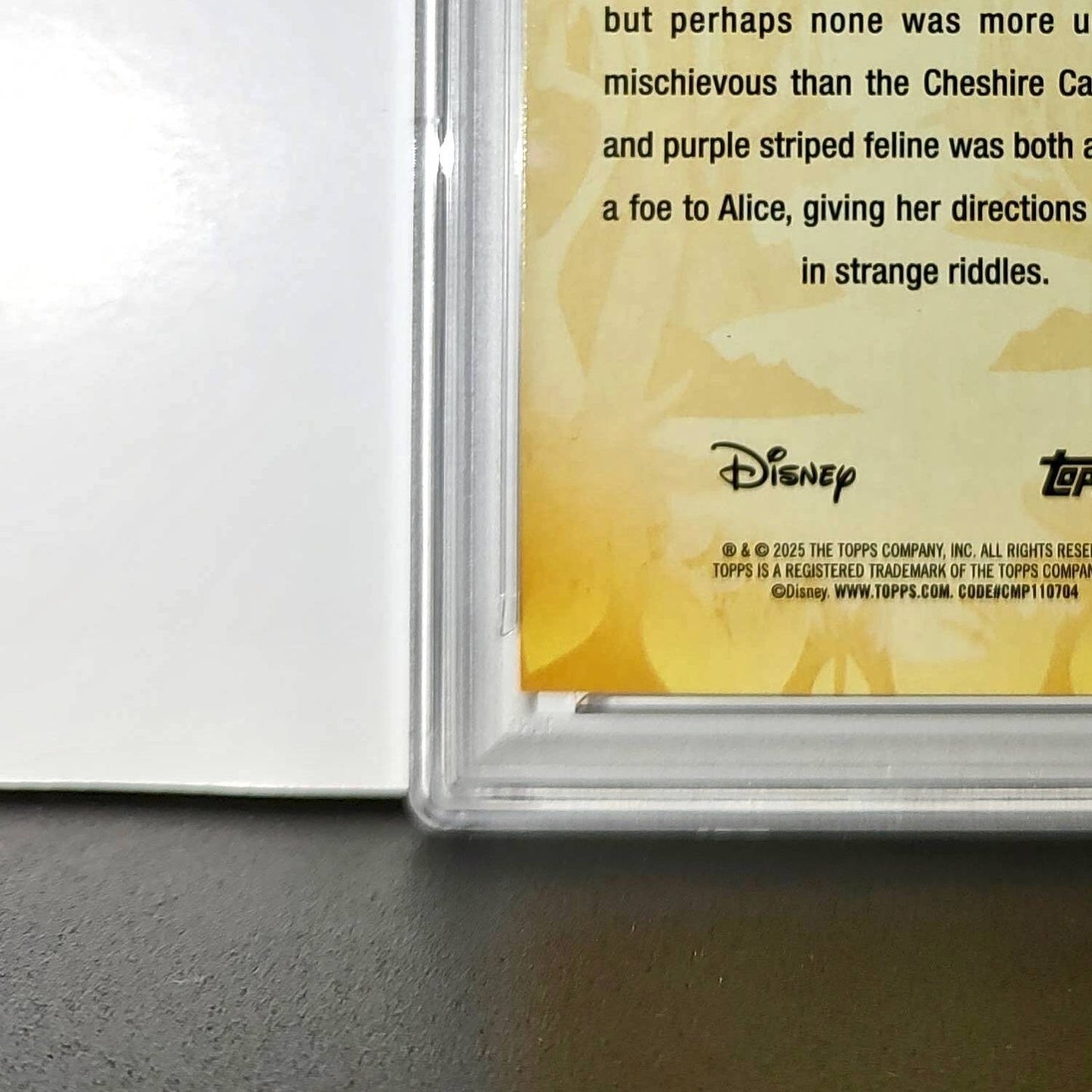 Cheshire Cat 2025 Topps Disney #FF-6 Furry Friends Card PSA 9