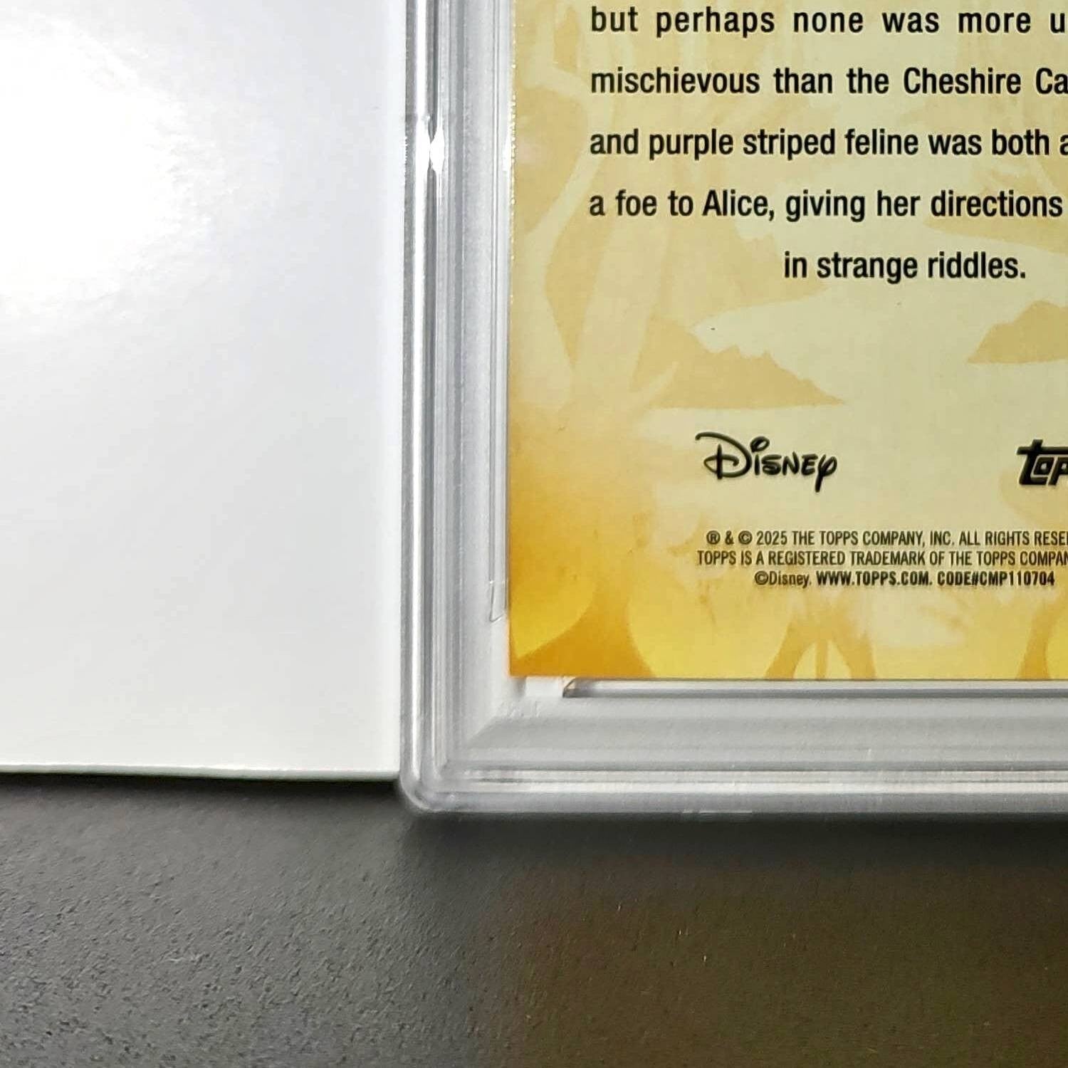 Cheshire Cat 2025 Topps Disney #FF-6 Furry Friends Card PSA 9