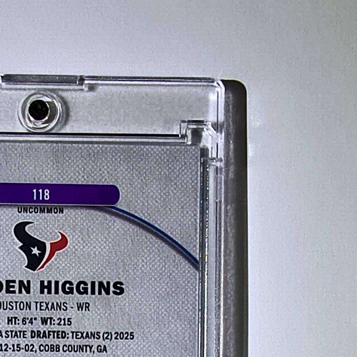 Jayden Higgins Rookie 2025 Topps Finest NFL #26 Card Houston Texans 065/200