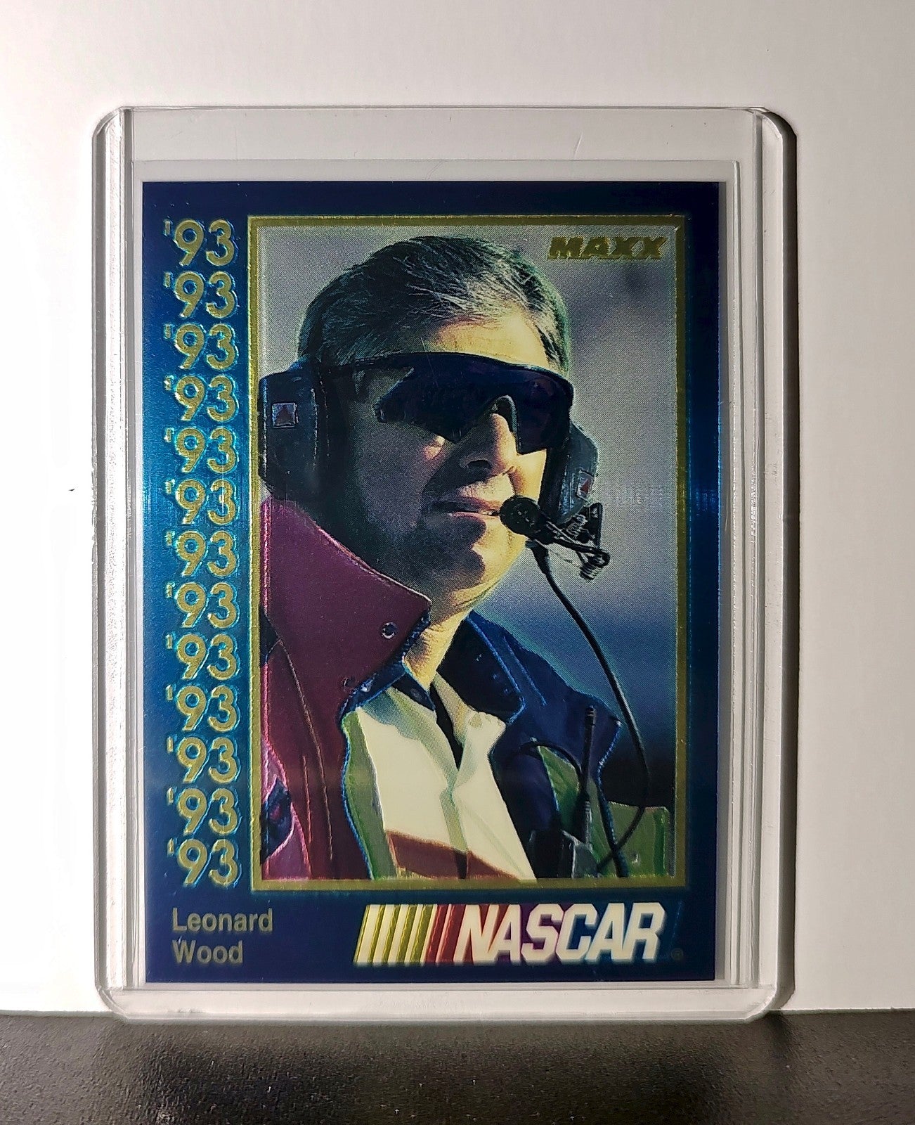 Leonard Wood 1993 Maxx Premier Plus Racing #140 NASCAR Card Wood Brothers Racing
