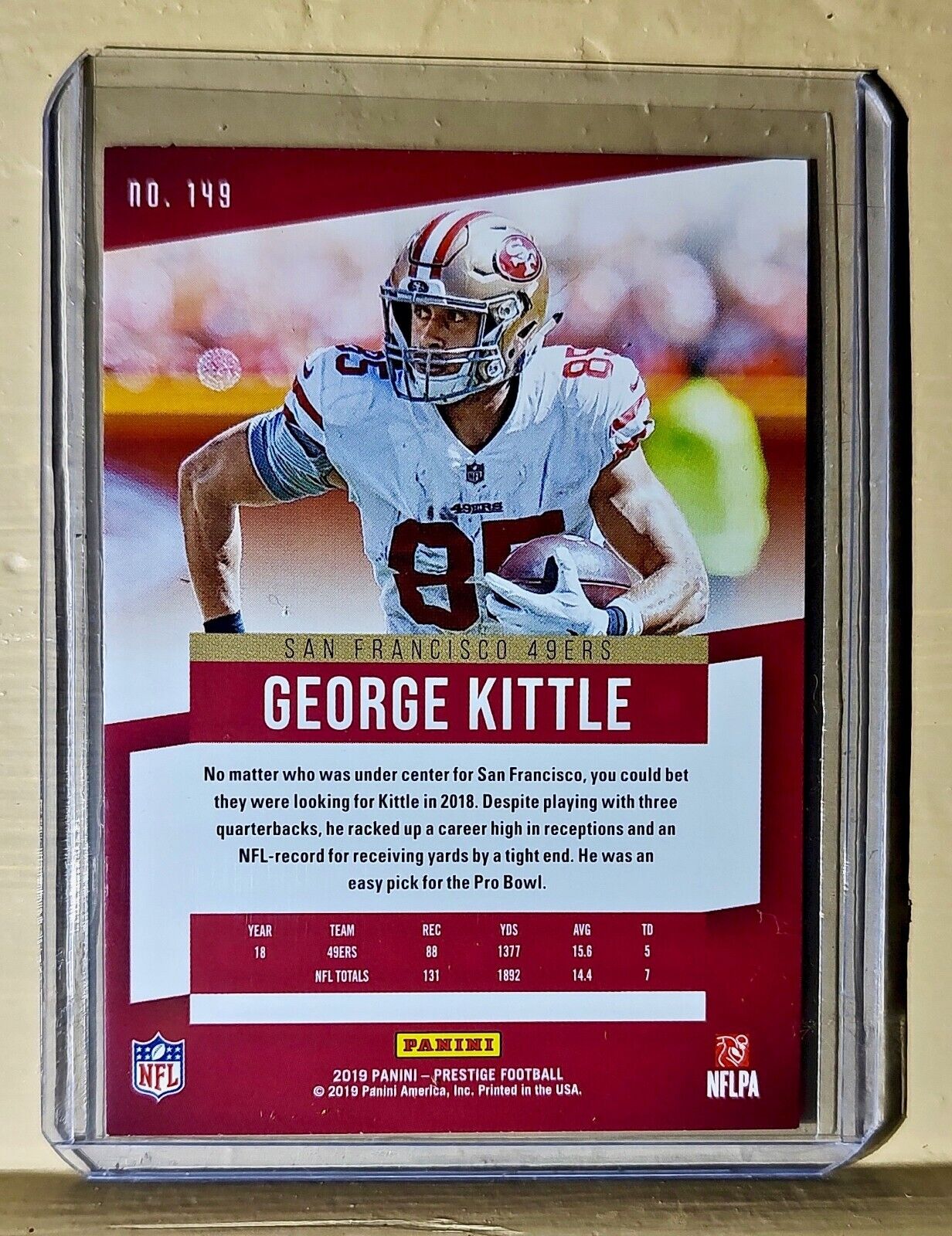 George Kittle 2019 Panini Prestige Football #149 Xtra Points NFL Card 49ers