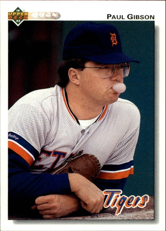 Paul Gibson 1992 Upper Deck MLB #489 Baseball Card Detroit Tigers