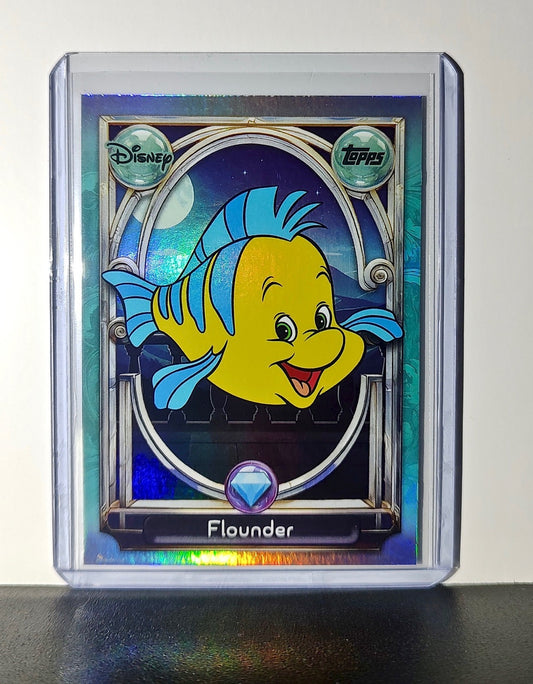 Flounder 2025 Topps Disney Wonder #122 Diamond Card The Little Mermaid
