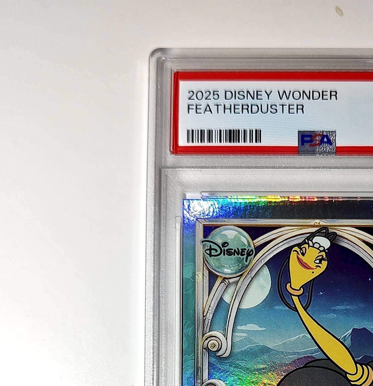 Featherduster 2025 Topps Disney #129 Diamond Card Beauty and the Beast PSA 6