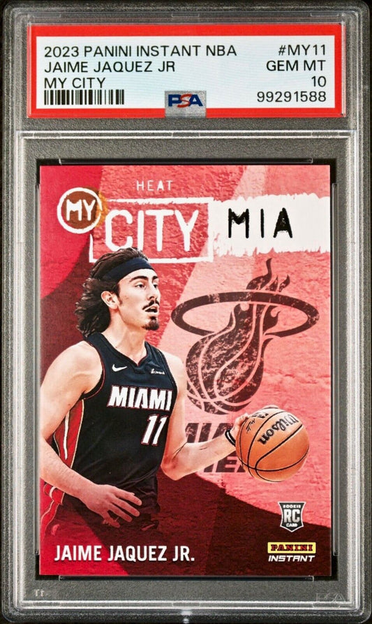 Jaime Jaquez Jr. 2023 Panini MyCity Rookie NBA #MY-11 Basketball Card PSA 10 Gem