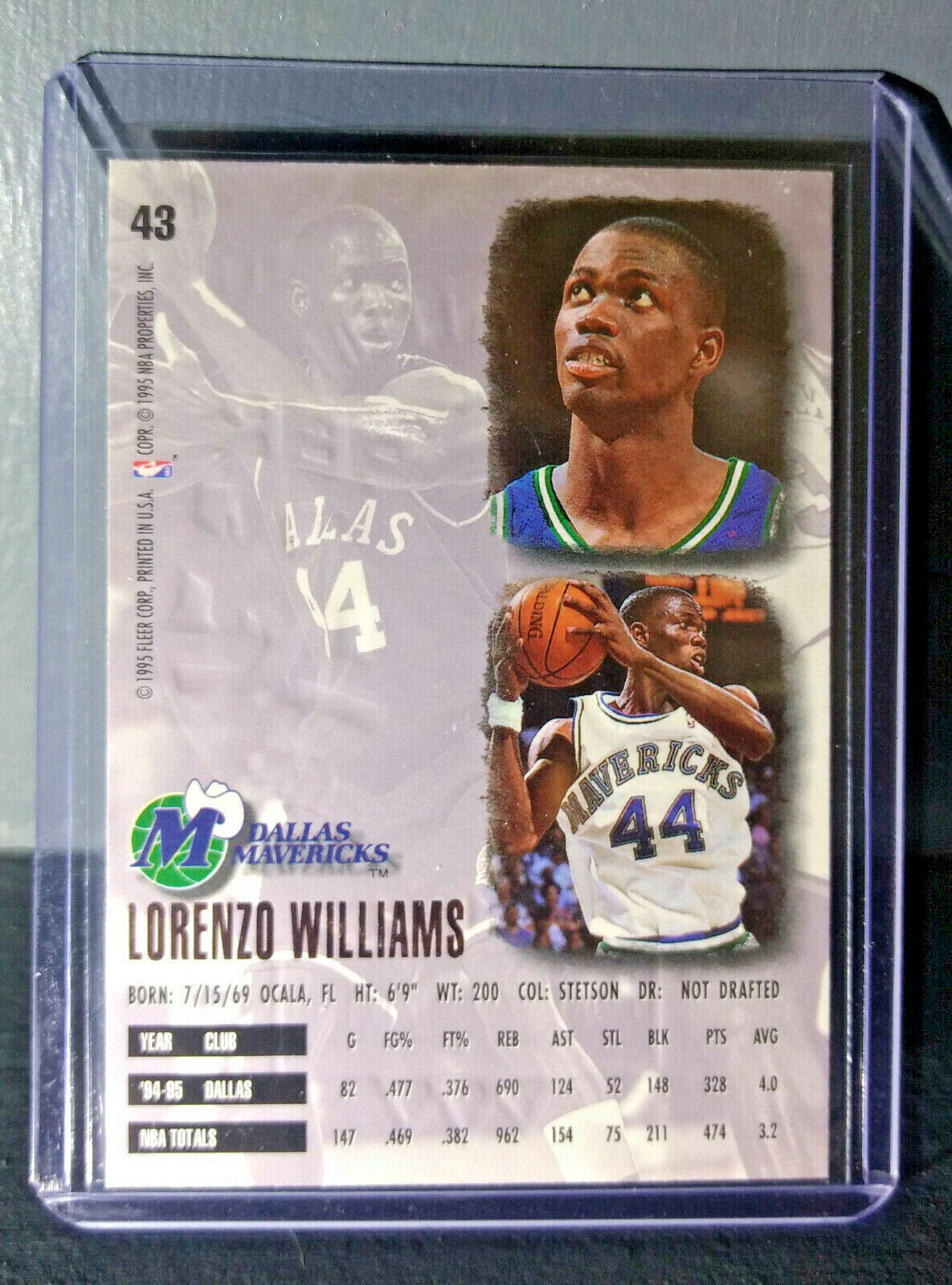 1995-96 Lorenzo Williams Fleer Ultra Gold Medallion #43 Basketball Card