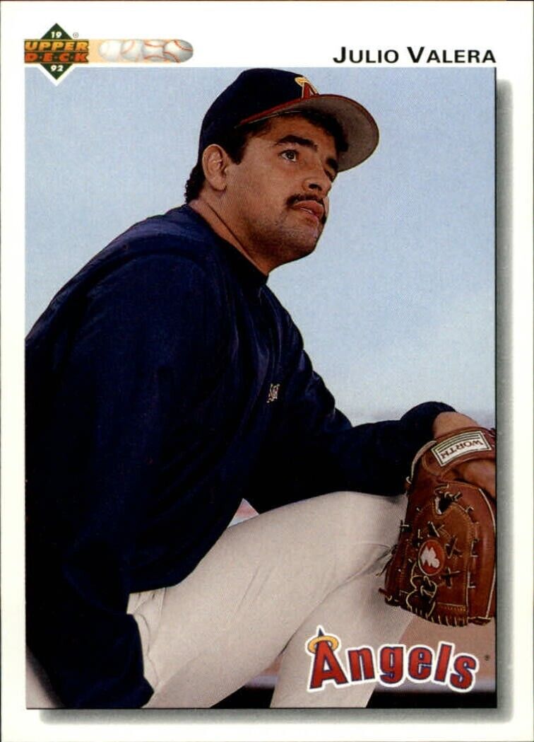 Julio Valera 1992 Upper Deck MLB #747 Baseball Card California Angels