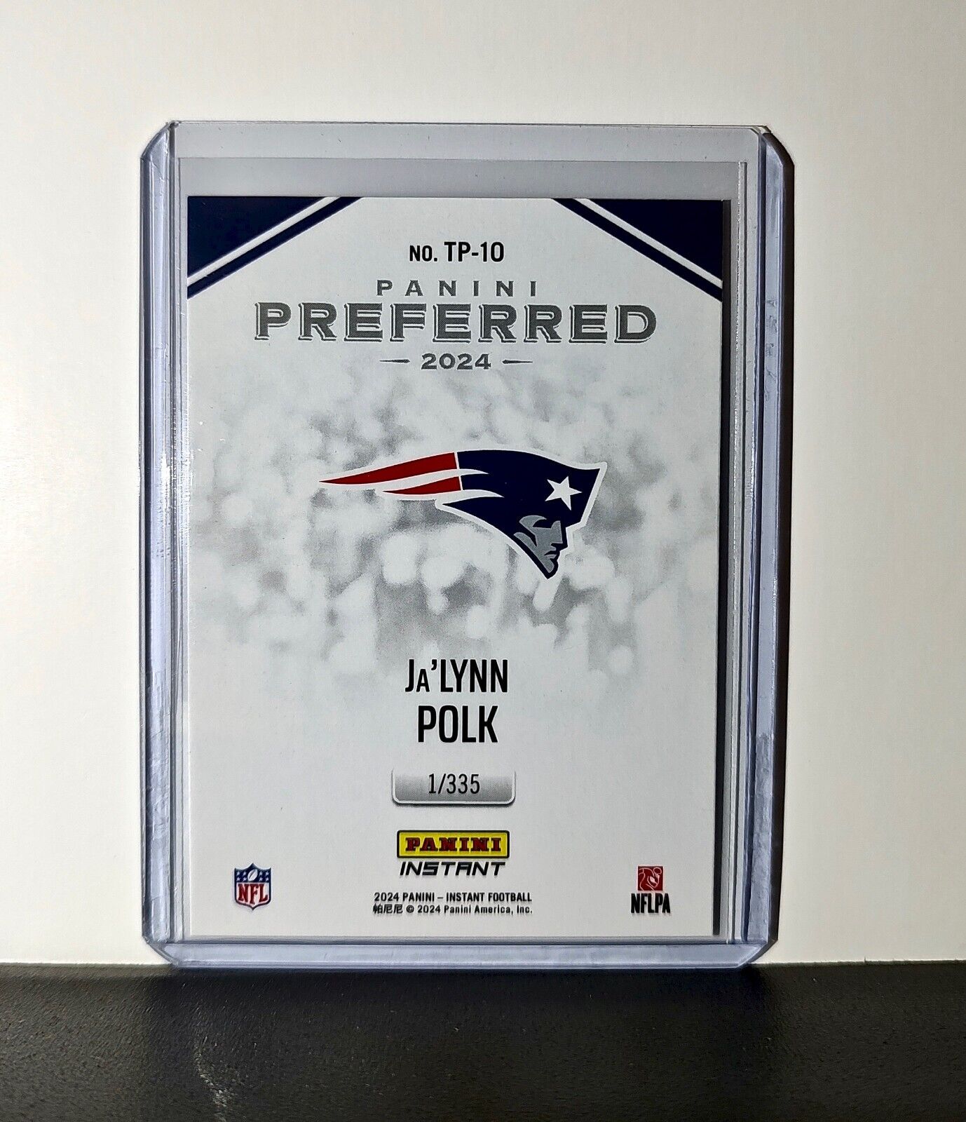 Ja'Lynn Polk 2024 Panini Preferred NFL #10 Rookie Card NE Patriots 1/335