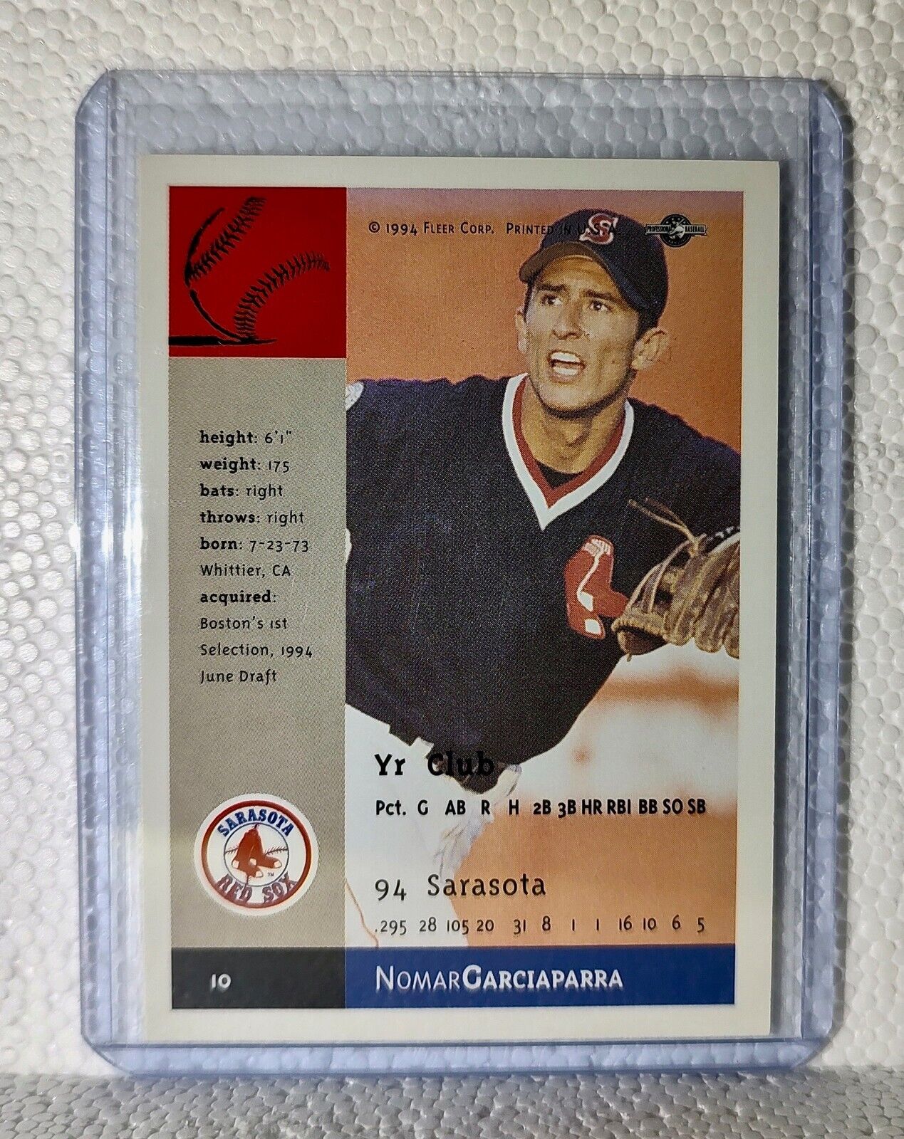 Nomar Garciaparra 1994 Fleer MLB #10 Excel Baseball Card Sarasota Red Sox