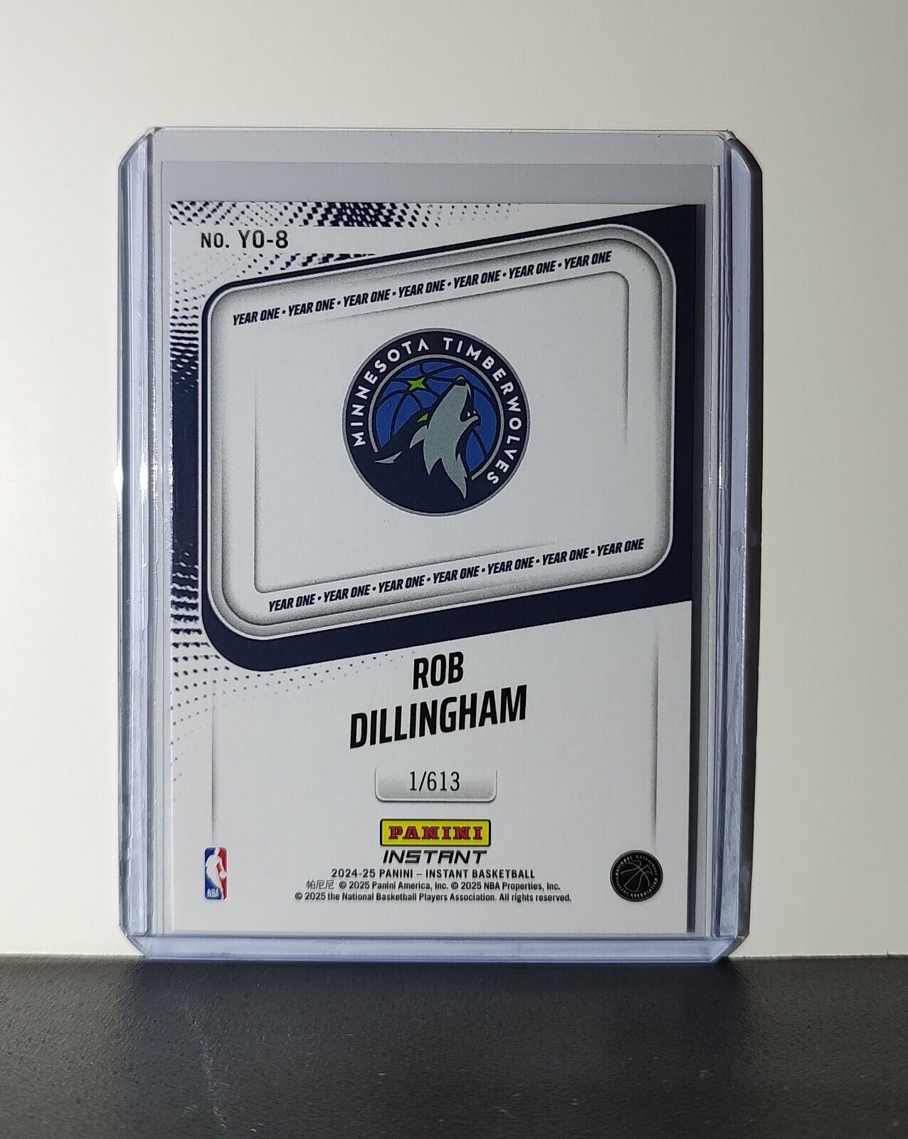Rob Dillingham Rookie Card 2024-25 Panini Year One #8 Timberwolves 1/613
