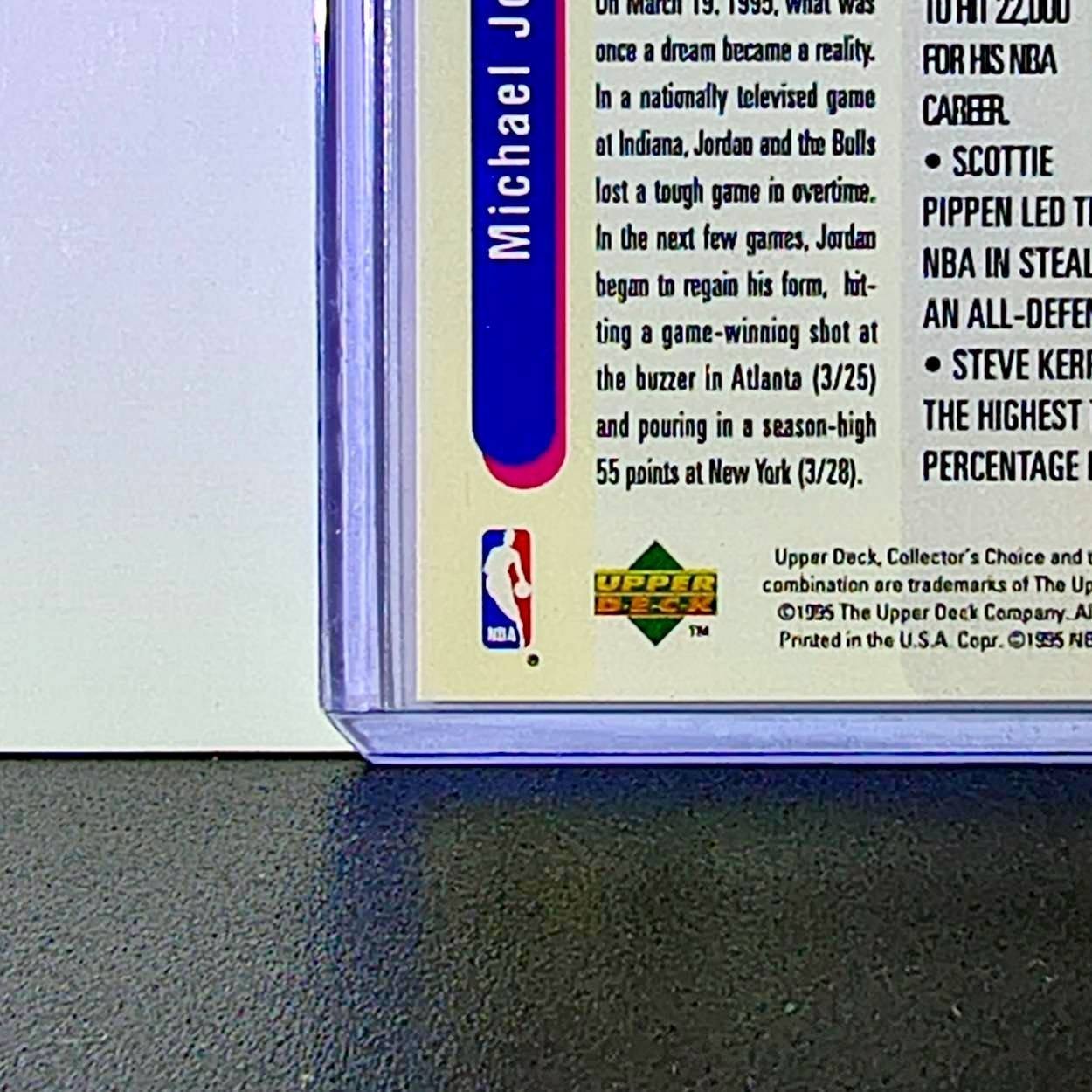 Michael Jordan 1995-96 Upper Deck Collector's Choice #169 Card Chicago Bulls