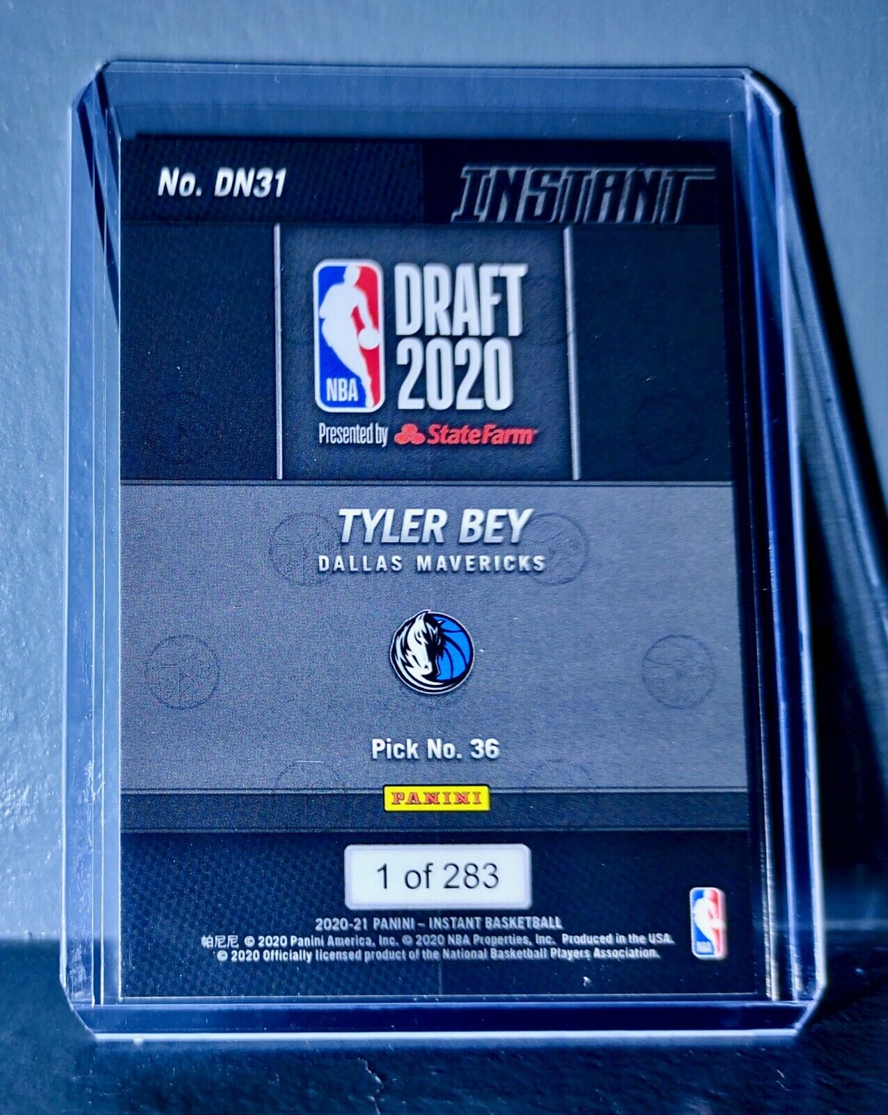 Tyler Bey 2020-21 Panini NBA Draft Night #31 Basketball Rookie Card 1 of 283