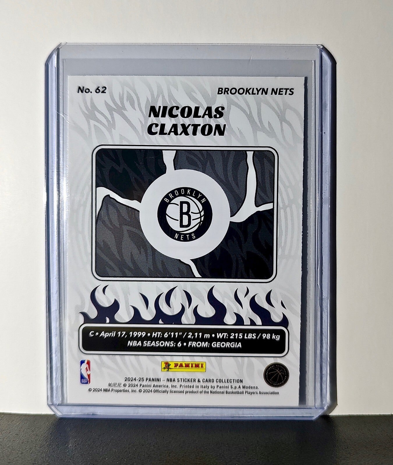 Nicolas Claxton 2024-25 Panini NBA #62 Sticker Card Brooklyn Nets