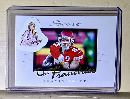 Taylor Swift Sticker Travis Kelce 2021 Panini NFL Score The Franchise #16 Card