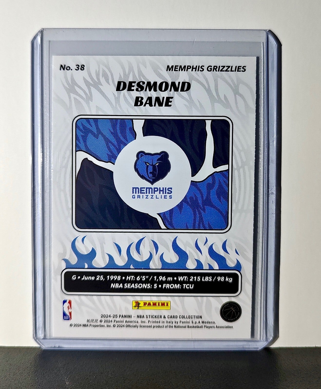 Desmond Bane 2024-25 Panini NBA #38 Sticker Card Memphis Grizzlies