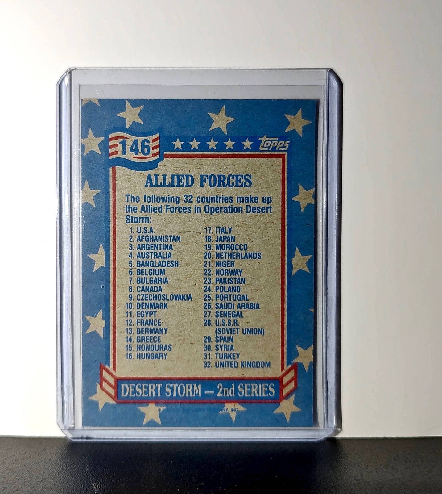 Allied Forces 1991 Topps Desert Storm #146 Card
