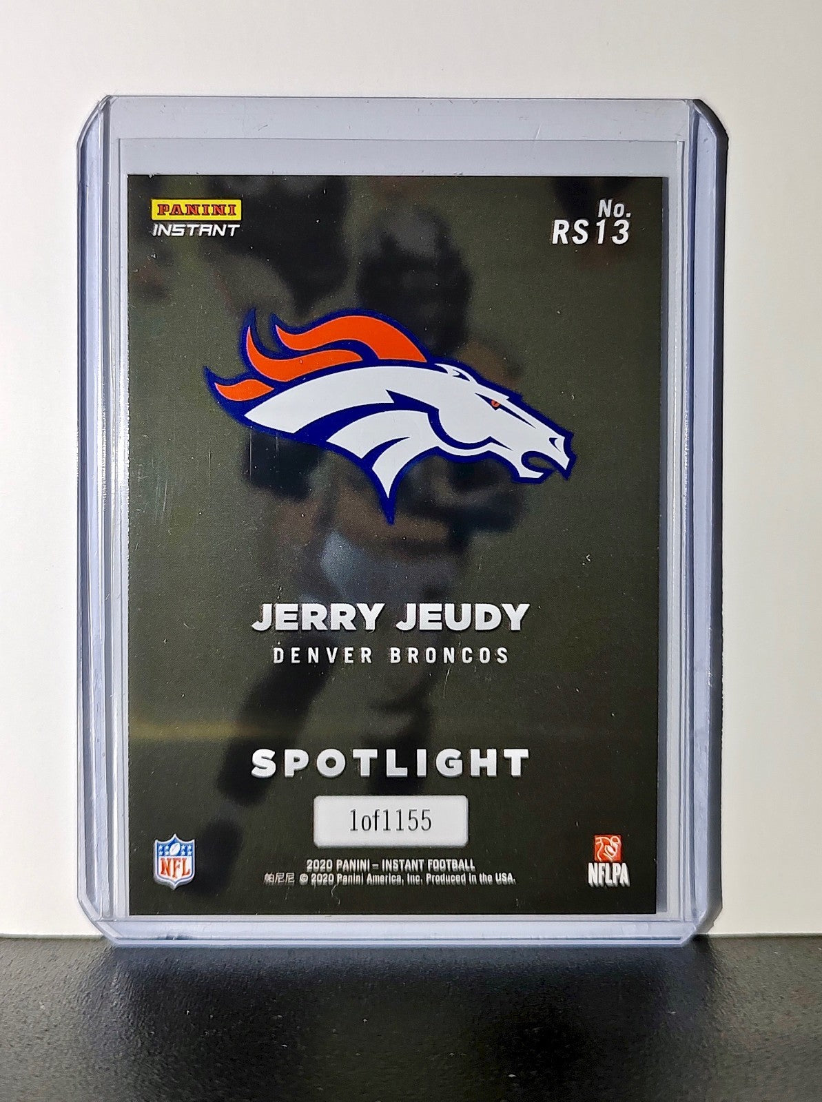 Jerry Jeudy Rookie 2020 Panini NFL #13 Rookie Spotlight Card Denver Broncos