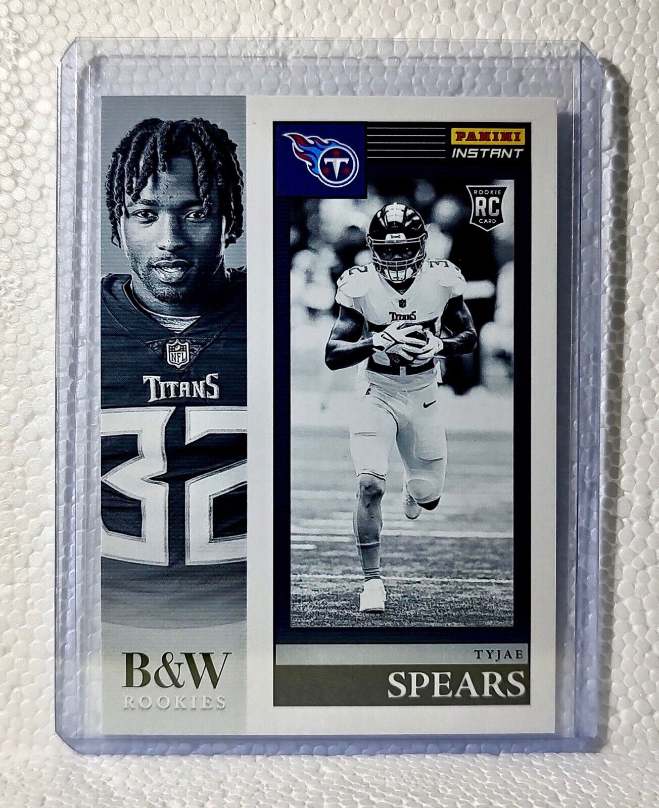 Tyjae Spears 2023 Panini NFL #14 Black & White Rookies Card Titans 1/216