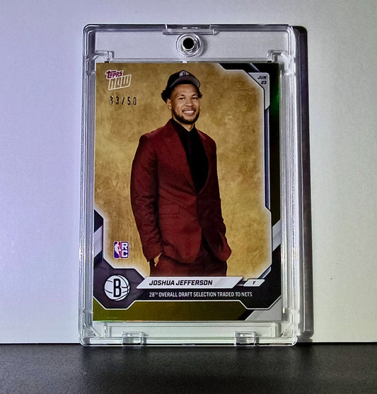 Joshua Jefferson Rookie 2026-27 Topps NBA Draft #JJEF Gold Foil 33/50 Card Nets