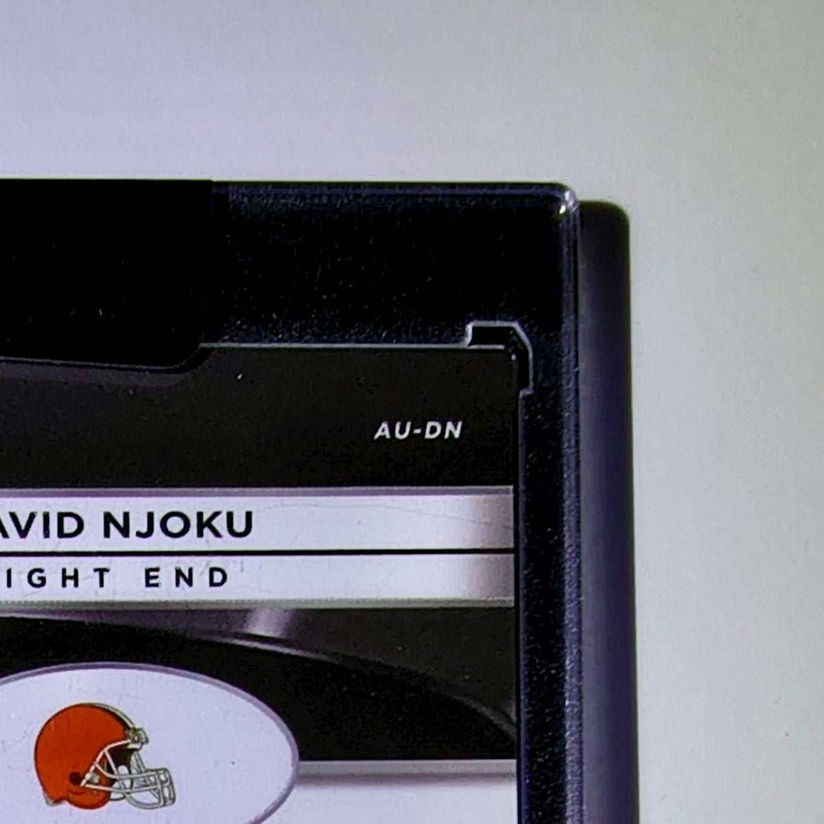 David Njoku 2025 NFL Topps Chrome Black Blue Refractor Autograph Card 116/150