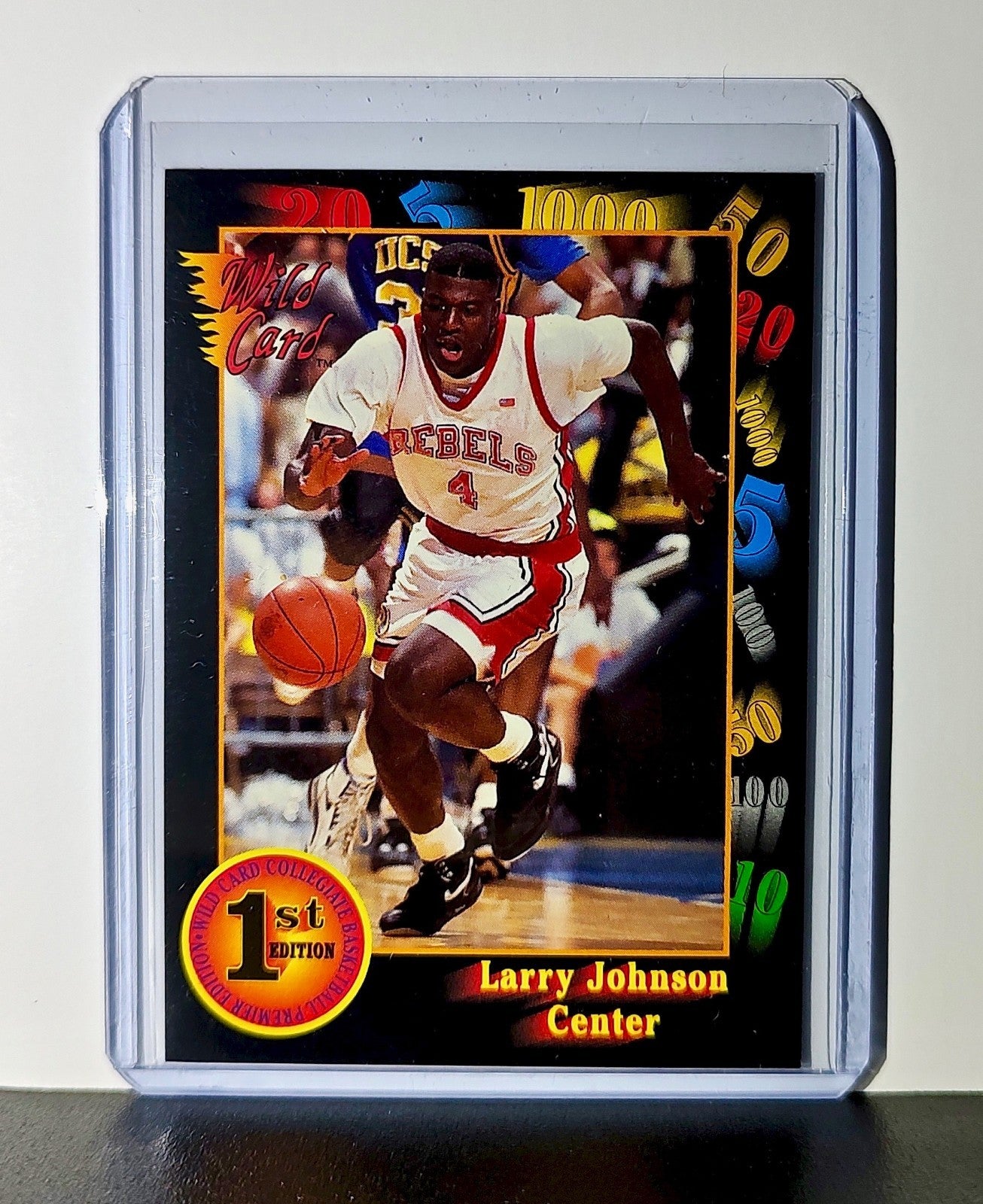 Larry Johnson 1992 Wildcard NBA #24 1st Edition Card UNLV Runnin' Rebels