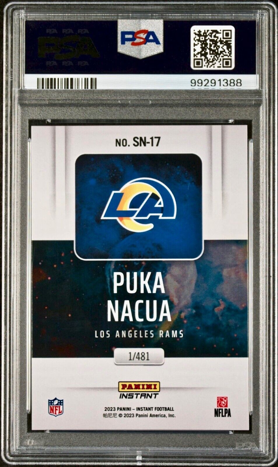 Puka Nacua 2023 Panini Supernova NFL #SN-17 Football Card PSA 10 Gem Mint