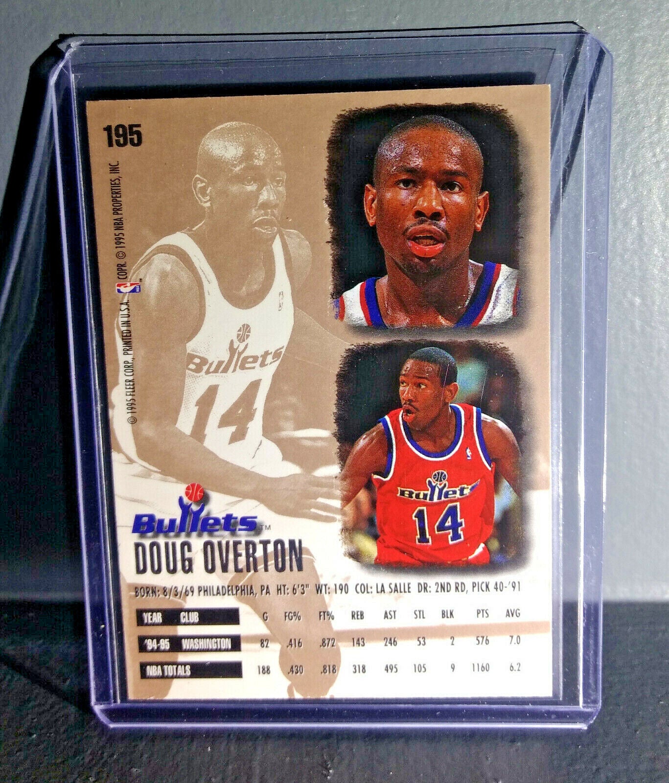 1995-96 Doug Overton Fleer Ultra #195 Basketball Card