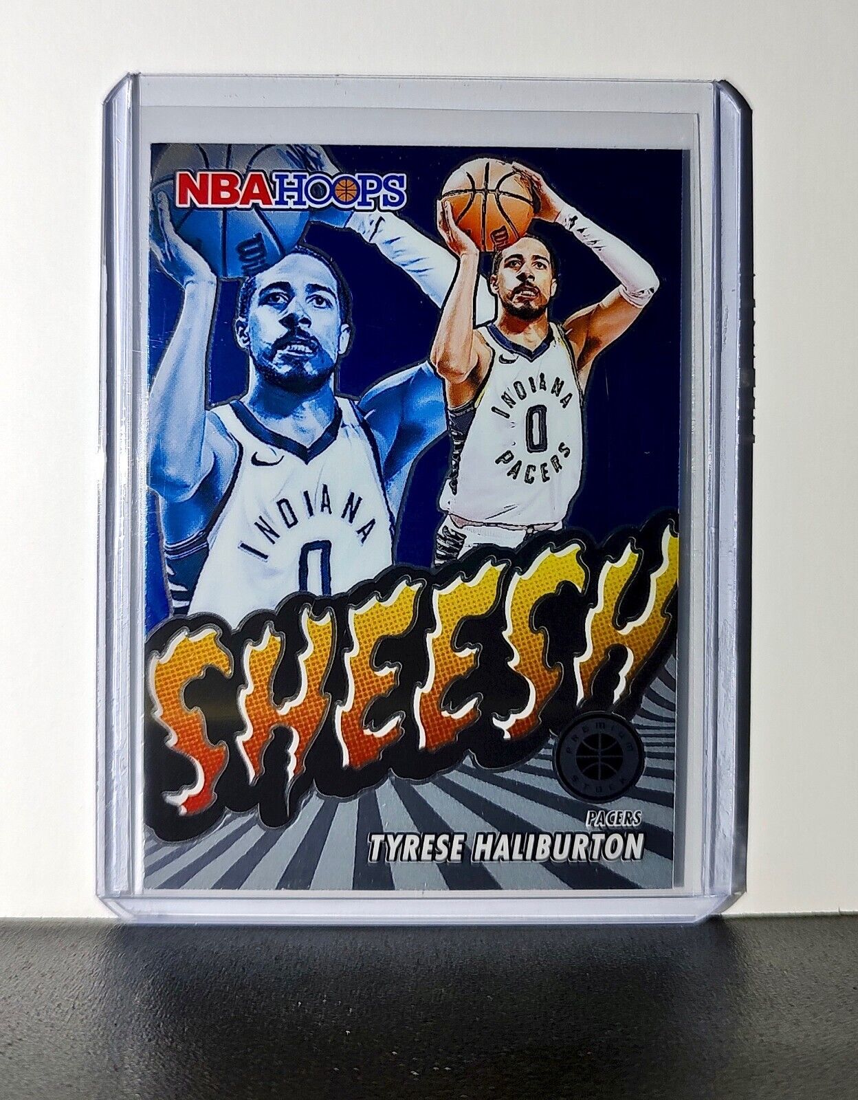 Tyrese Haliburton 2023-24 Panini Premium Stock NBA Hoops SHEESH #9 Card Pacers