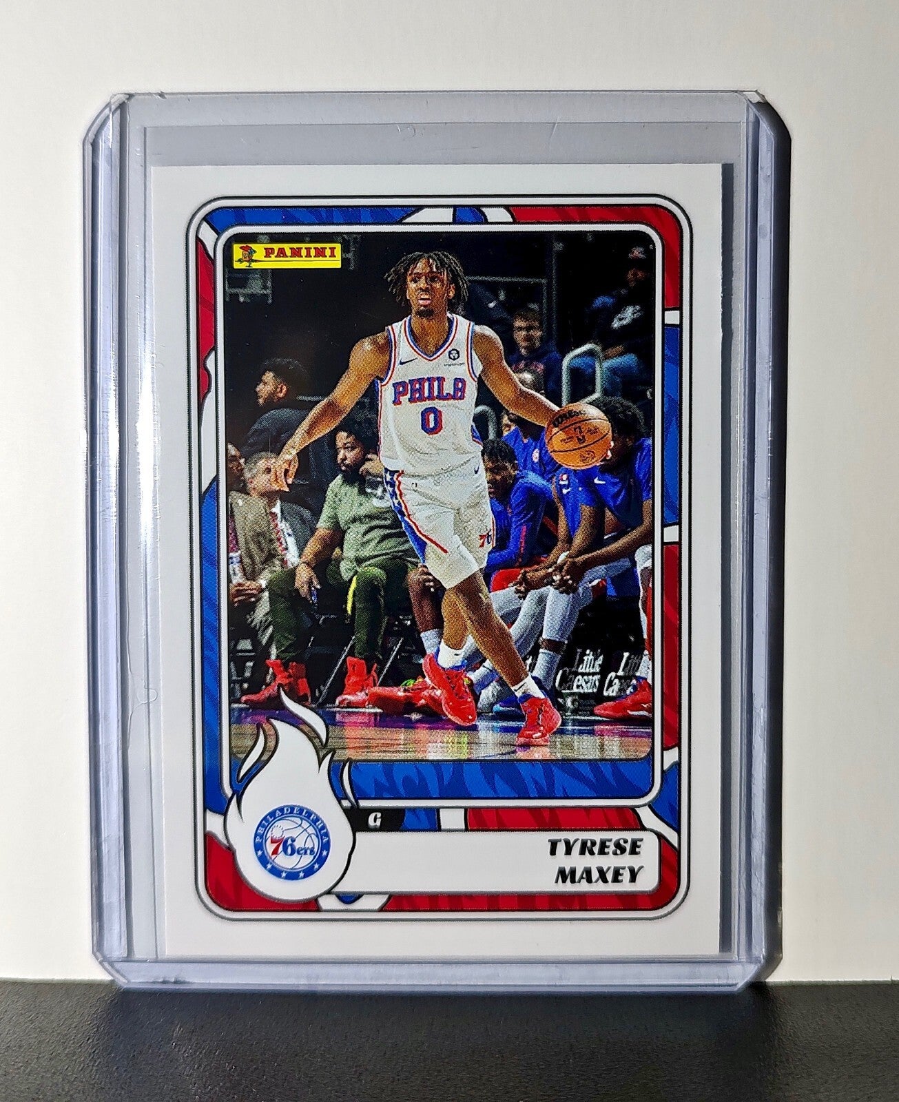 Tyrese Maxey 2024-25 Panini NBA #47 Sticker Card Philadelphia 76ers